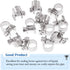 Glarks 12Pack 9-11mm Stainless Steel Mini Fuel Injection Hose Clamps Adjustable Pipe Hose Clip Tube Clamps Set (11/32''-7/16'' Dia)...