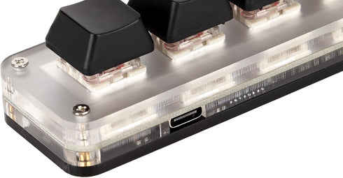 VBESTLIFE Customized Knobs Red Switch Macro Keyboard Plug and Play USB Keypad, Improve Work Efficiency (4 Keys)...