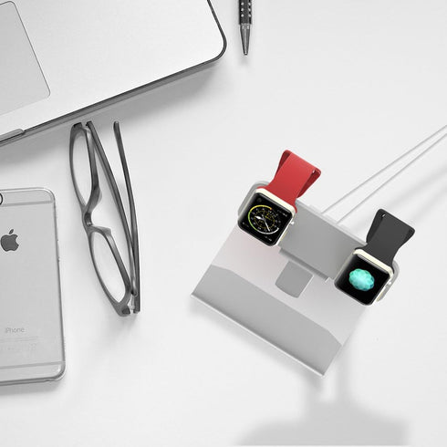 Dual Head Mode Watch Charging Stand Docking Station Holder Compatible for Apple Watch Series Apple Watch Ultra/8/7/6/5/3/2/SE Airpods Base & iPad ...