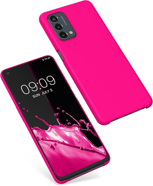 kwmobile Case Compatible with OnePlus Nord N200 5G Case - TPU Silicone Phone Cover with Soft Finish - Neon Pink...