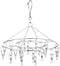 CenYouful Stainless Steel Round Hanging Drying Rack with 20 Clips for Drying Socks, Baby Clothes, Bras, Towel, Underwear, Hat, Scarf, Pants, Glove...