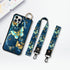 KANGHAR Compatible with iPhone 13 PRO MAX Case Blue Butterfly Shell Wrist Strap Lanyard Cover for iPhone 13 PRO MAX 6.7 INCH 2021 5G...