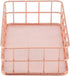 Iron Storage Basket Makeup Small Things Organizer Storage Holder Desktop Decor Iron Box Rose Gold 4 Size(C)...