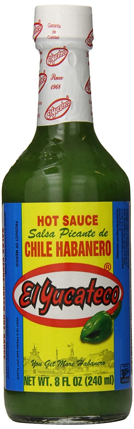 El Yucateco Salsa Picante Verde de Chile Habanero, 8 Ounce (2 Pack)...
