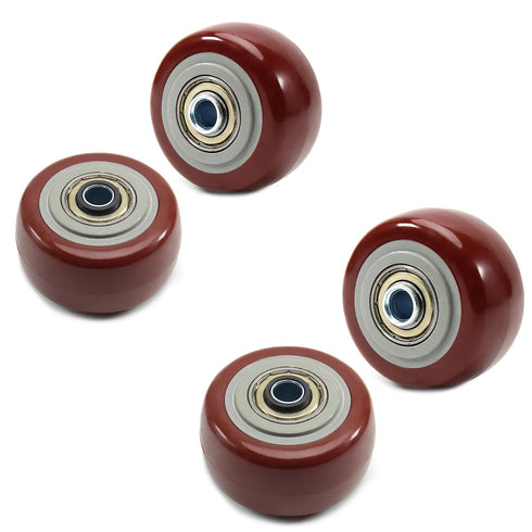 2.5 Inch Caster Wheels Heavy Duty Lockable Bearing Plate 4 PCS Shelf Replacement for Platform Trucks Cart Furniture Workbench up to 220LBS/100KG...