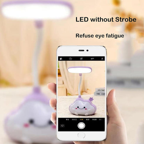 Cloud Desk Lamp, Cute Night Light, Portable LED Table Light, Foldable USB Rechargeable Reading Light (Blue)...