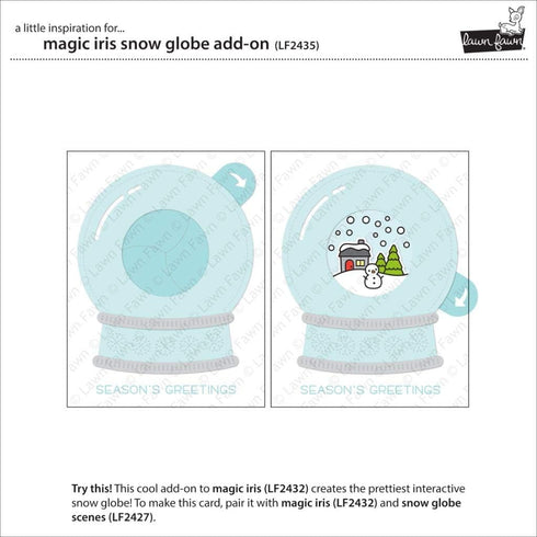 LAWN FAWN Magic Iris Snow Globe Add-On Lawn Cuts Custom Craft Die...