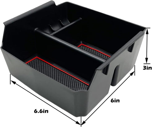 Compatible with Jeep Wrangler JK and JKU Accessories 2011-2018 Center Console Organizer Tray (Red)...