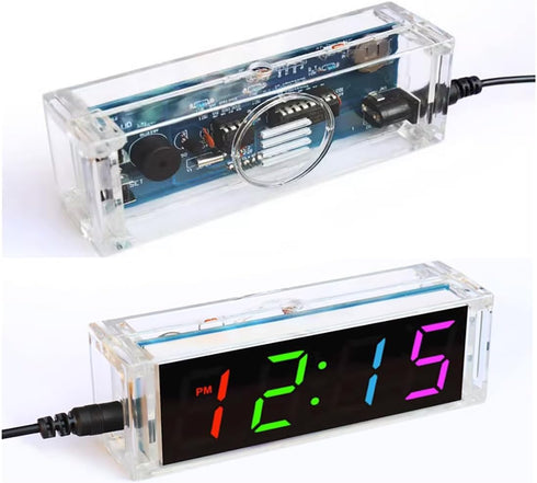 Gikfun Colorful Digital LED Electronic Alarm Clock DIY Kits Soldering Practice Learning Project EK1973......