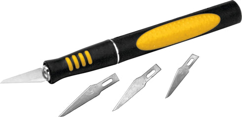 Performance Tool W9170 Precision Hobby Knife Set - 14 Blades for Various Projects with Comfortable Contoured Handle and Storage Case...