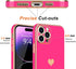 Teageo Compatible with iPhone 14 Pro Case for Girl Women Cute Love-Heart Luxury Bling Soft Back Cover Raised Camera Protection Bumper Silicone Sho...