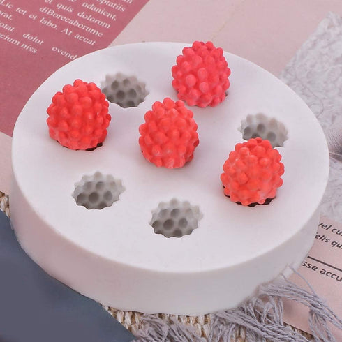 2Pcs Blueberry Raspberry Silicone Fondant Mold Mulberry Mold for Chocolate Candy Cupcake Cake Decoration Handmade DIY Resin Polymer Clay Soap Embe...