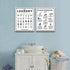 Symbols and Stain Removal Laundry Sign Canvas Art Posters Prints Black White Painting Laundry Room Wall Decor Housewarming Gift 16X20Inchx2 Unfram...