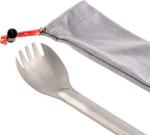 Core Element Pure Titanium 8.5" Long Handle Spork Outdoor Ultralight Bushcraft Campfire Flatware for Camping Backpacking Great for Freeze-dried me...