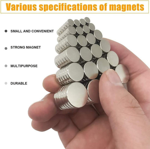 FINDMAG 120 Pack Powerful Magnet of 6 Different Sizes, Strong Magnet, Fridge Magnetic, Magnets for Whiteboards, Refrigerator Magnets, Small Magnet...