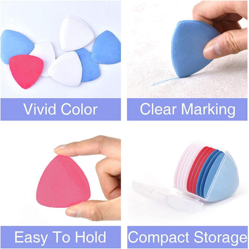 Phinus 10PCS Professional Tailor Chalk Fabric Chalk for Sewing Tailors Chalk, Fabric Markers for Sewing, Fabric Chalk Sewing Wax Based Tailor's Ch...