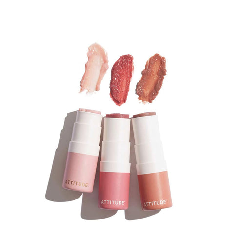 ATTITUDE Oceanly Sheer Lip Gloss Stick, EWG Verified, Titanium Dioxide-Free, Vegan Makeup & Beauty, Cruelty-Free, Plastic-Free, Ginger, 0.12 Ounce...