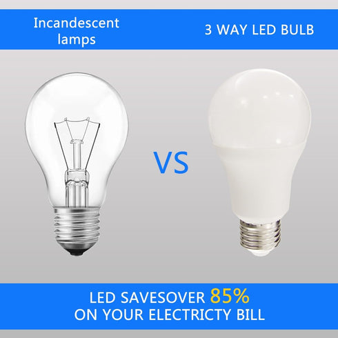 3 Way Light Bulbs 30 70 100 Equivalent 2000K A19 Amber Light Bulbs E26 Base Indoor 3-Way Light Bulbs 400lm-600lm-1000lm for for Baby Nursery Sleep...
