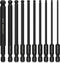 Ball End Hex Head Allen Wrench Drill Bit Set (10PCS SAE 5/16” to 5/64”), LATTOOK 10PCS SAE Ball End Hex Bit Set Allen Key Bit Set Hex Key Drill Bi...