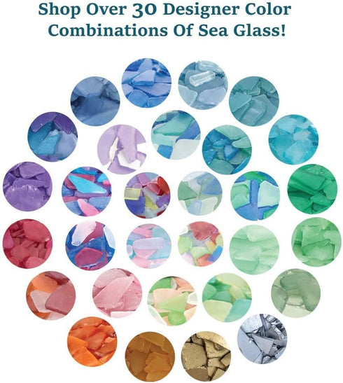 Sea Glass for Crafts – 11oz Green Sea Glass Decor, Tumbled Seaglass, Beachglass for Crafts, Seaglass for Beach Accents, Coastal DIY Supply, Nautic...