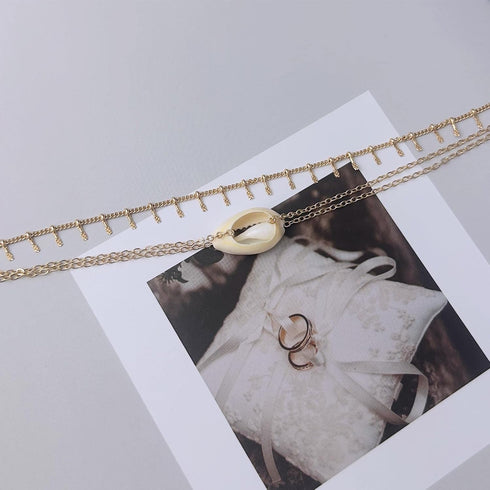 Bohemian Layered Shell Anklet for Women Cowrie Ankle Bracelets Gold Multilayer Anklets Adjustable Anklets Chain Bracelet Summer Beach Foot Ankle C...