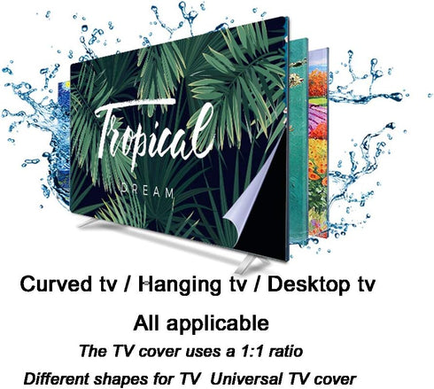 TV Dust Cover for 32"-70" Inches Indoor TV, Landscape Printed Dust-Proof Protector for LCD, LED, Plasma Flat Screen. High Definition Thickened Art...