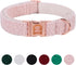 MR. CHUBBYFACE Winter Dog Collar Adjustable Christmas Pet Collar Pink Fleece Dog Collar for Small Medium Large Dogs...