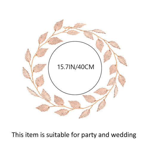 Jakawin Leaf Bride Wedding Hair Vine Gold Hair Piece Bridal Hair Accessories for Women and Girls HV179 (Rose Gold)...