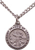 St. Francis of Asssisi Pewter Medal Pendant with Prayer Card 3/4"...