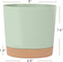 kubvici Indoor Plant Pots Set of 2 Planters 8 inch Plastic Planter with Hole & Saucer Modern Decorative for Outdoor Garden Home (Green, 8 inch)...