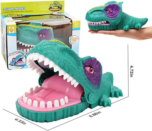 Snappy Dinosaur Dentist Classic Bite Finger Game Dino Toy Funny Family Party Tabletop Board Game with LED Light and Sound...