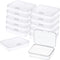 12Pcs Mini Plastic Storage Containers Box with Lid, 3.5x2.4 Inches Clear Rectangle Box for Collecting Small Items, Beads, Game Pieces, Business Ca...
