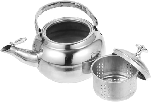 MAGICLULU 1pc Stainless Steel Whistle Kettle Mini Whistling Teapot Metal Whistling Tea Kettle for Home Kitchen Tea Coffee (5.50inch/14cm)...