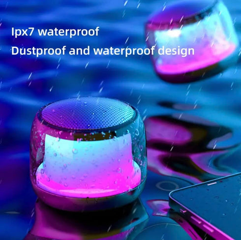 Waterproof Shower Bluetooth Speaker with Color Changing Light...