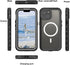 Full Body Case for iPhone 15 Plus 6.7 Inch,Waterproof DirtProof DropProof Snowproof Anti-Scratch Clear Magnetic Rugged Built-in Screen Protector H...