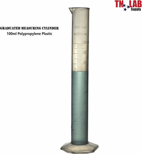 TN Lab Graduated Measuring Cylinder 100ml Polypropylene 8-Pack...