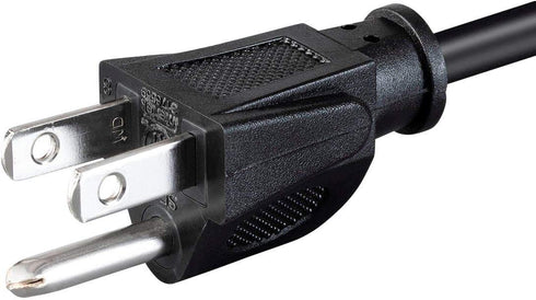 Monoprice Power Cord - NEMA 5-15P to IEC 60320 C13, 18AWG, 10A/1250W, 125V, 3-Prong, 8ft, Black...