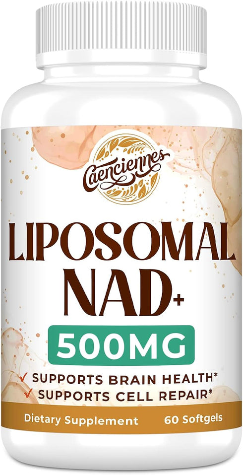 Liposomal NAD+ 500 MG Supplement, True NAD plus Supplement, Superior Absorption, Boost NAD+ More Efficient than Nicotinamide Riboside for Cellular...