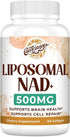 Liposomal NAD+ 500 MG Supplement, True NAD plus Supplement, Superior Absorption, Boost NAD+ More Efficient than Nicotinamide Riboside for Cellular...