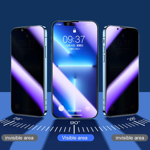 2 PCS Privacy Anti-blue Tempered Glass suit for iPhone 14 Plus/iPhone 13 Pro Max, Anti-Spy Anti-peeping Screen Protector Film Designed for Apple i...