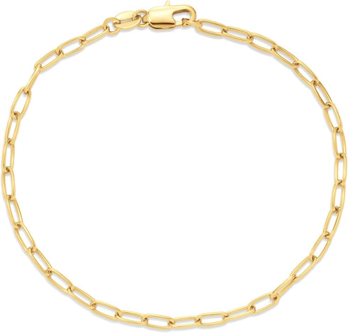 Amazon Essentials 14K Paperclip Chain Bracelet...