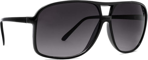 NYS Collection Square Aviator Sunglasses Womens Mens 70s Double Bridge Large Frame...