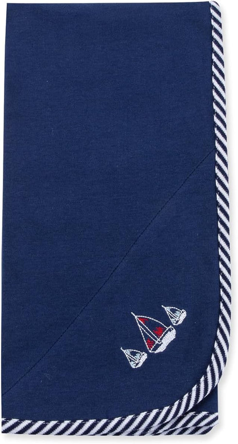 Little Me Blankets for Baby Boys' Sailboats Swaddling Receiving Blanket...