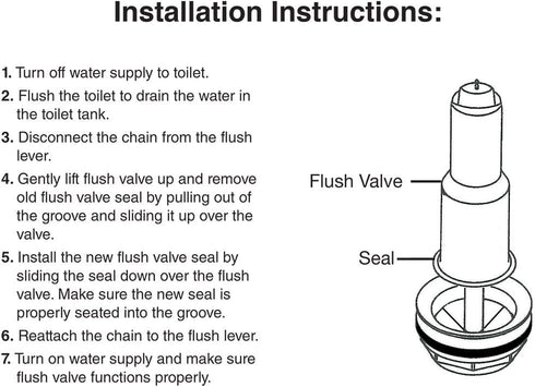 PlumbCraft Flush Valve Seal Replacement, fits 3" Flush Valves...