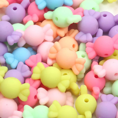 150pcs Opaque Acrylic Candy Beads Mixed Color,Charms for Jewelry Making,Making Cute DIY Jewelry Supplies,Bracelet Hanging Ornament,Loose Spacer fo...