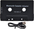 Qiilu Car Tape Player Adapter Cassette Tape Player Adapter Abs Wireless Car Cassette Player Adapter Car Bluetooth Cassette Reiver Converter with U...
