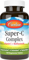 Carlson - Super-C Complex, Vitamin C + Bioflavonoids, Immune Function & Optimal Wellness, Antioxidant, 100 Vegetarian Tablets...