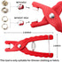 BIOUU 100 Sets of Metal Snaps Buttons,Metal snap Buttons with Fastener Pliers Tool kit, Snap Prong for Clothing Leather Sewing....