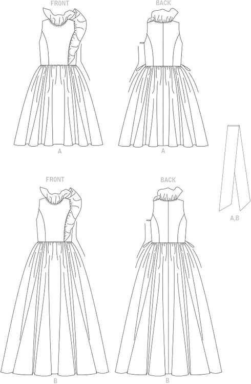 Vogue Misses' Sash and Special Occasion Dress Sewing Pattern Kit, Code V1861, Sizes 16-18-20-22-24, Multicolor...