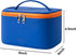 Makeup Bag Portable Travel Cosmetic Bag for Women, Beauty Zipper Makeup Organizer PU Leather Washable Waterproof (Blue)...